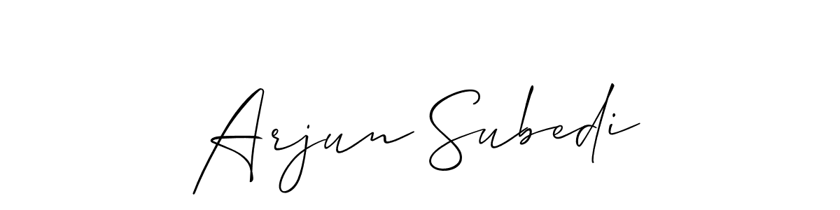 You can use this online signature creator to create a handwritten signature for the name Arjun Subedi. This is the best online autograph maker. Arjun Subedi signature style 2 images and pictures png