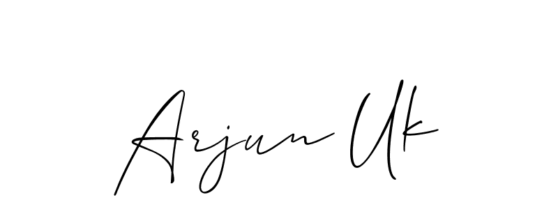 Make a beautiful signature design for name Arjun Uk. Use this online signature maker to create a handwritten signature for free. Arjun Uk signature style 2 images and pictures png