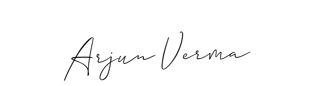 It looks lik you need a new signature style for name Arjun Verma. Design unique handwritten (Allison_Script) signature with our free signature maker in just a few clicks. Arjun Verma signature style 2 images and pictures png