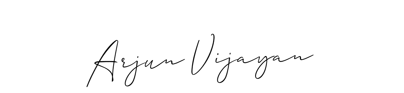 Design your own signature with our free online signature maker. With this signature software, you can create a handwritten (Allison_Script) signature for name Arjun Vijayan. Arjun Vijayan signature style 2 images and pictures png