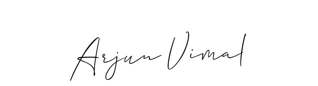 Also You can easily find your signature by using the search form. We will create Arjun Vimal name handwritten signature images for you free of cost using Allison_Script sign style. Arjun Vimal signature style 2 images and pictures png