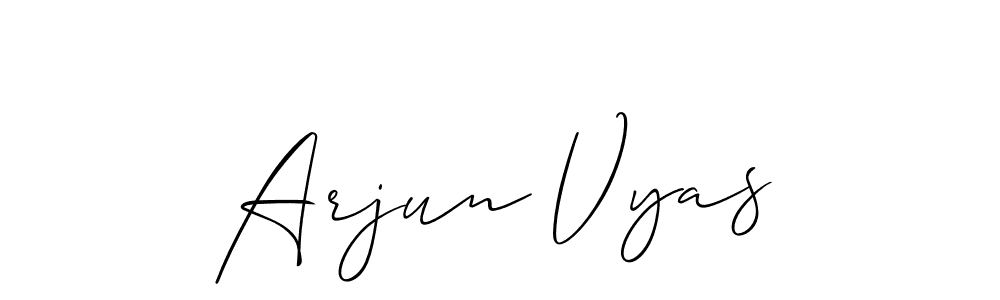 Make a short Arjun Vyas signature style. Manage your documents anywhere anytime using Allison_Script. Create and add eSignatures, submit forms, share and send files easily. Arjun Vyas signature style 2 images and pictures png