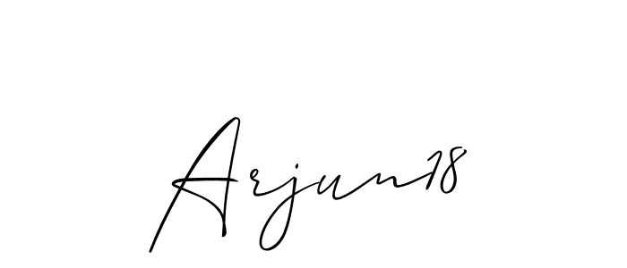 It looks lik you need a new signature style for name Arjun18. Design unique handwritten (Allison_Script) signature with our free signature maker in just a few clicks. Arjun18 signature style 2 images and pictures png