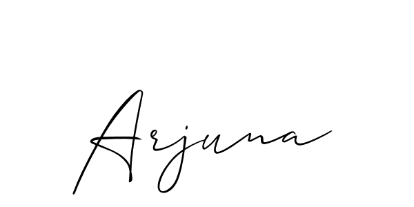 Design your own signature with our free online signature maker. With this signature software, you can create a handwritten (Allison_Script) signature for name Arjuna. Arjuna signature style 2 images and pictures png