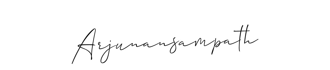 You should practise on your own different ways (Allison_Script) to write your name (Arjunansampath) in signature. don't let someone else do it for you. Arjunansampath signature style 2 images and pictures png