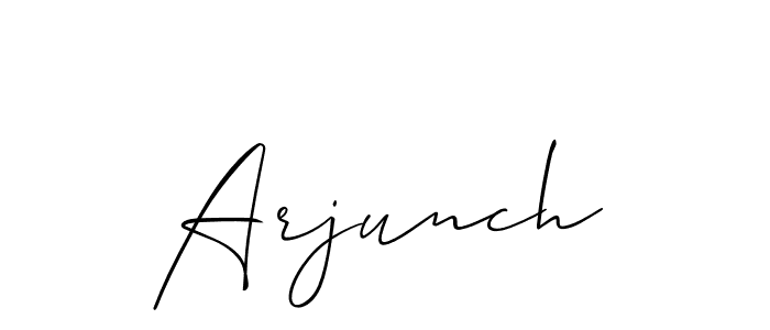 Arjunch stylish signature style. Best Handwritten Sign (Allison_Script) for my name. Handwritten Signature Collection Ideas for my name Arjunch. Arjunch signature style 2 images and pictures png