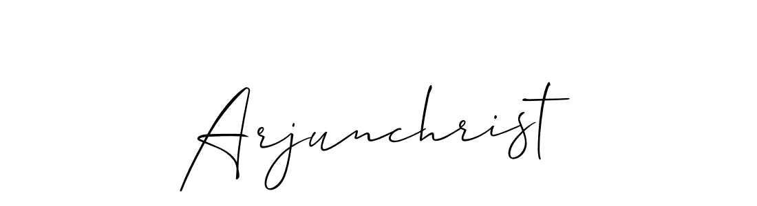 It looks lik you need a new signature style for name Arjunchrist. Design unique handwritten (Allison_Script) signature with our free signature maker in just a few clicks. Arjunchrist signature style 2 images and pictures png