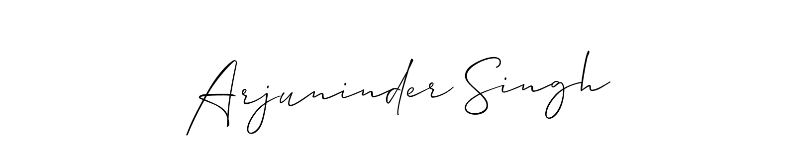 It looks lik you need a new signature style for name Arjuninder Singh. Design unique handwritten (Allison_Script) signature with our free signature maker in just a few clicks. Arjuninder Singh signature style 2 images and pictures png