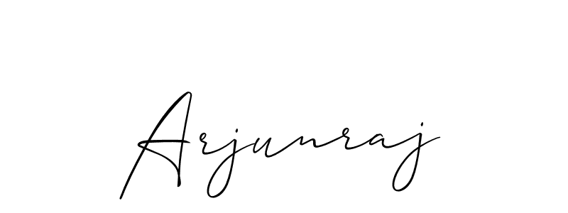 Design your own signature with our free online signature maker. With this signature software, you can create a handwritten (Allison_Script) signature for name Arjunraj. Arjunraj signature style 2 images and pictures png