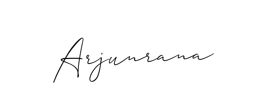 Allison_Script is a professional signature style that is perfect for those who want to add a touch of class to their signature. It is also a great choice for those who want to make their signature more unique. Get Arjunrana name to fancy signature for free. Arjunrana signature style 2 images and pictures png
