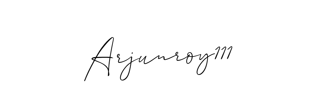 Design your own signature with our free online signature maker. With this signature software, you can create a handwritten (Allison_Script) signature for name Arjunroy111. Arjunroy111 signature style 2 images and pictures png