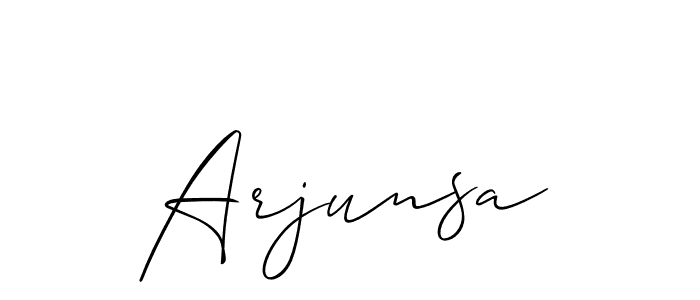 You should practise on your own different ways (Allison_Script) to write your name (Arjunsa) in signature. don't let someone else do it for you. Arjunsa signature style 2 images and pictures png