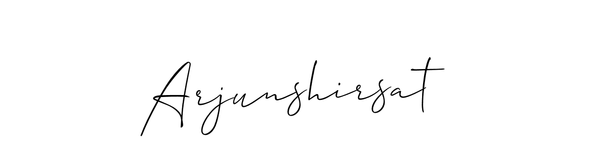 Also You can easily find your signature by using the search form. We will create Arjunshirsat name handwritten signature images for you free of cost using Allison_Script sign style. Arjunshirsat signature style 2 images and pictures png