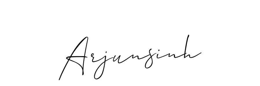 Create a beautiful signature design for name Arjunsinh. With this signature (Allison_Script) fonts, you can make a handwritten signature for free. Arjunsinh signature style 2 images and pictures png