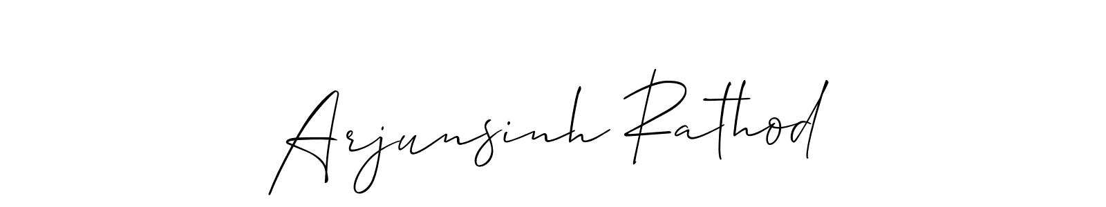 Also You can easily find your signature by using the search form. We will create Arjunsinh Rathod name handwritten signature images for you free of cost using Allison_Script sign style. Arjunsinh Rathod signature style 2 images and pictures png