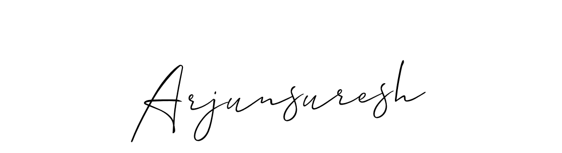 Create a beautiful signature design for name Arjunsuresh. With this signature (Allison_Script) fonts, you can make a handwritten signature for free. Arjunsuresh signature style 2 images and pictures png