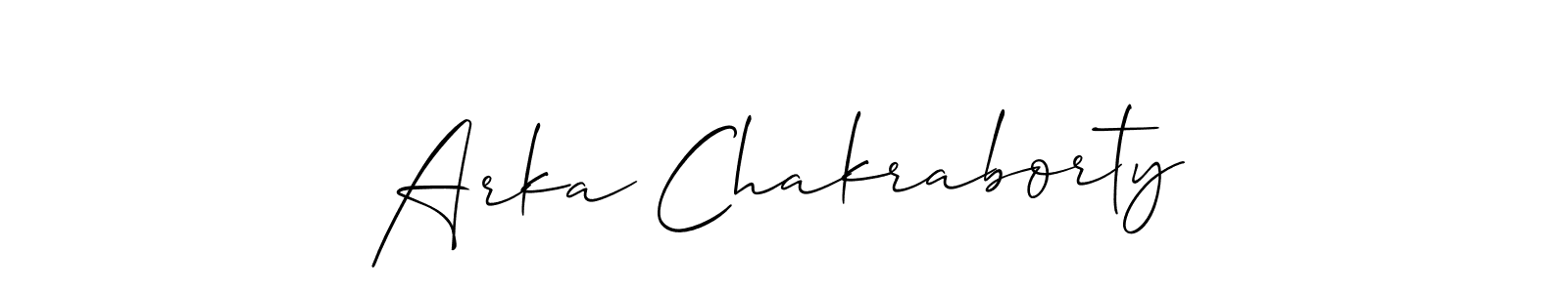 Also You can easily find your signature by using the search form. We will create Arka Chakraborty name handwritten signature images for you free of cost using Allison_Script sign style. Arka Chakraborty signature style 2 images and pictures png