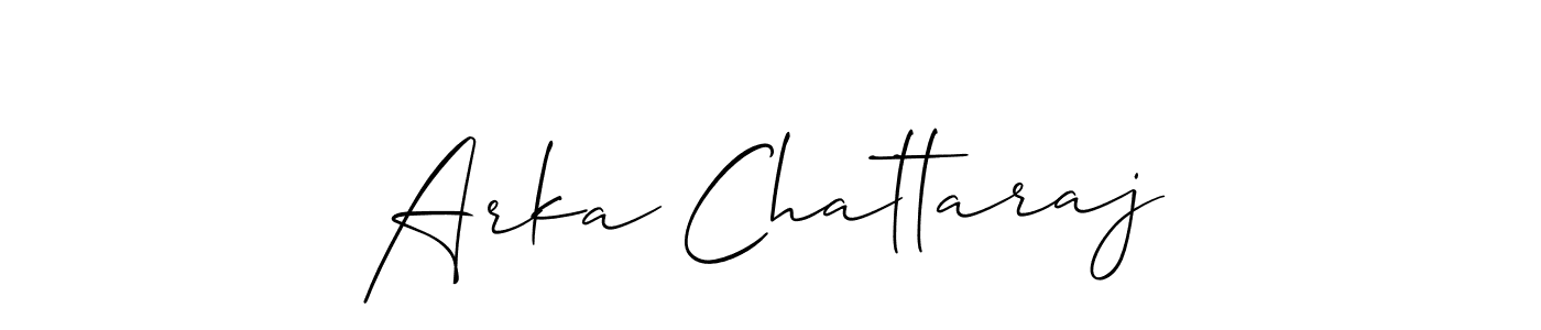 Also You can easily find your signature by using the search form. We will create Arka Chattaraj name handwritten signature images for you free of cost using Allison_Script sign style. Arka Chattaraj signature style 2 images and pictures png