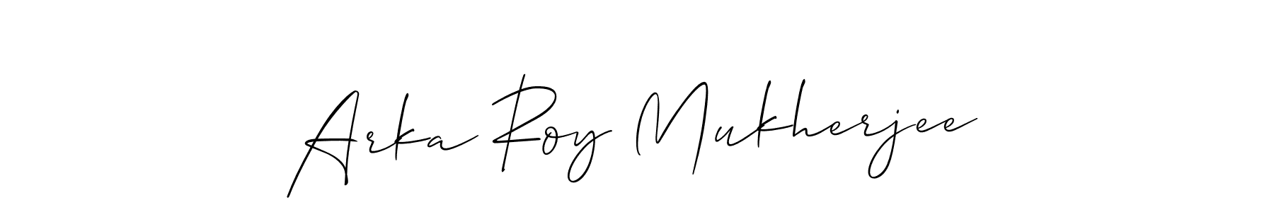 Design your own signature with our free online signature maker. With this signature software, you can create a handwritten (Allison_Script) signature for name Arka Roy Mukherjee. Arka Roy Mukherjee signature style 2 images and pictures png