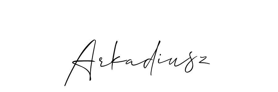 You should practise on your own different ways (Allison_Script) to write your name (Arkadiusz) in signature. don't let someone else do it for you. Arkadiusz signature style 2 images and pictures png
