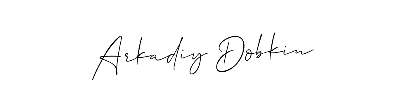 Use a signature maker to create a handwritten signature online. With this signature software, you can design (Allison_Script) your own signature for name Arkadiy Dobkin. Arkadiy Dobkin signature style 2 images and pictures png