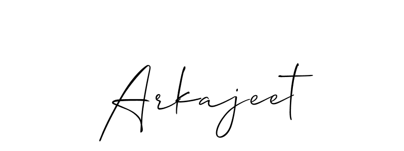 Also You can easily find your signature by using the search form. We will create Arkajeet name handwritten signature images for you free of cost using Allison_Script sign style. Arkajeet signature style 2 images and pictures png