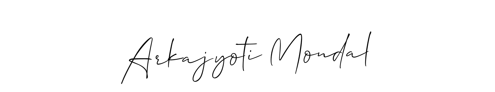 How to make Arkajyoti Mondal signature? Allison_Script is a professional autograph style. Create handwritten signature for Arkajyoti Mondal name. Arkajyoti Mondal signature style 2 images and pictures png