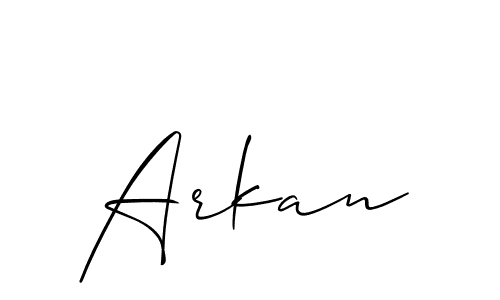 How to make Arkan signature? Allison_Script is a professional autograph style. Create handwritten signature for Arkan name. Arkan signature style 2 images and pictures png