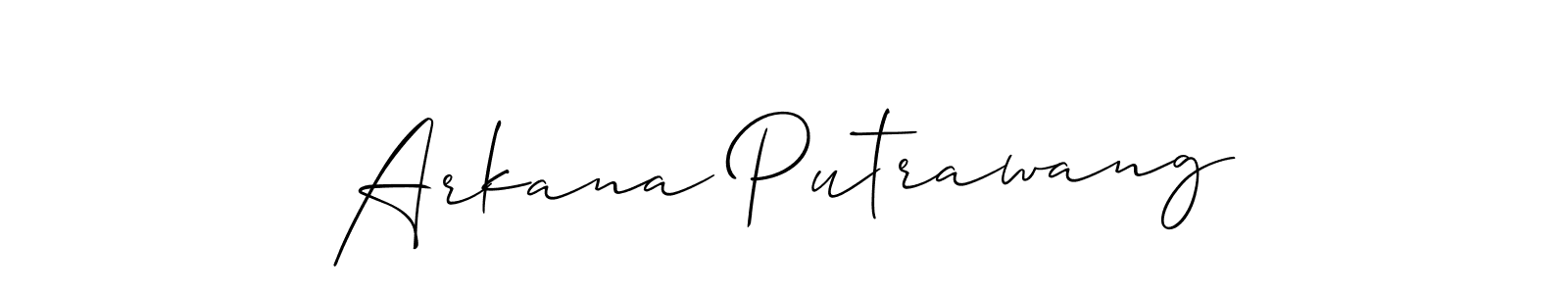 Also we have Arkana Putrawang name is the best signature style. Create professional handwritten signature collection using Allison_Script autograph style. Arkana Putrawang signature style 2 images and pictures png