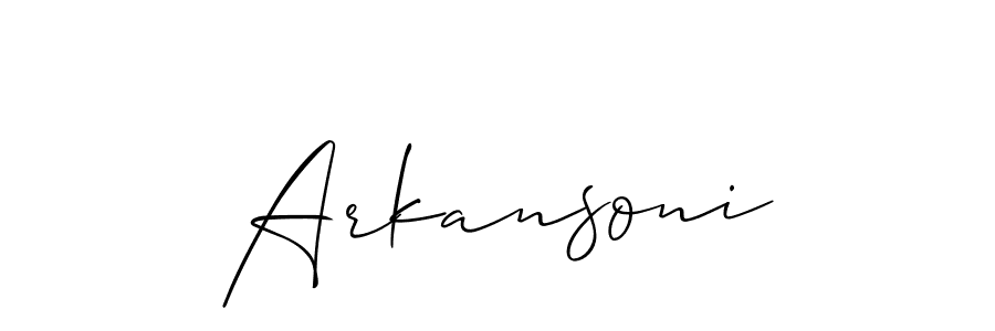 Make a short Arkansoni signature style. Manage your documents anywhere anytime using Allison_Script. Create and add eSignatures, submit forms, share and send files easily. Arkansoni signature style 2 images and pictures png