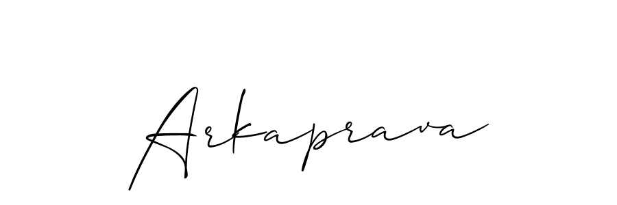 Use a signature maker to create a handwritten signature online. With this signature software, you can design (Allison_Script) your own signature for name Arkaprava. Arkaprava signature style 2 images and pictures png