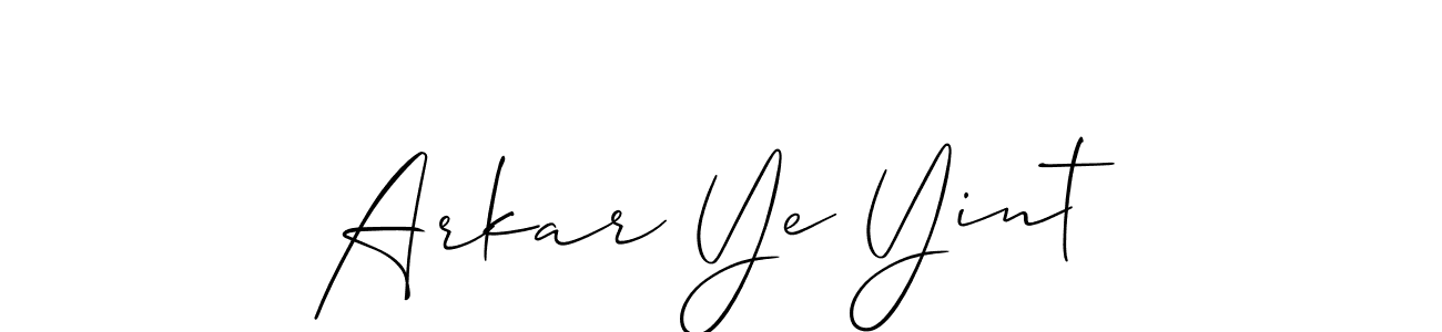 Once you've used our free online signature maker to create your best signature Allison_Script style, it's time to enjoy all of the benefits that Arkar Ye Yint name signing documents. Arkar Ye Yint signature style 2 images and pictures png