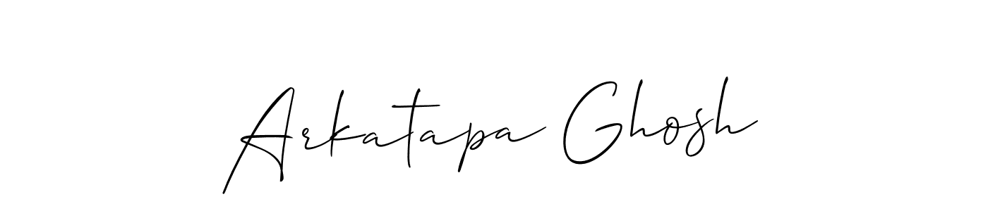 Also we have Arkatapa Ghosh name is the best signature style. Create professional handwritten signature collection using Allison_Script autograph style. Arkatapa Ghosh signature style 2 images and pictures png