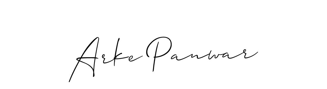 if you are searching for the best signature style for your name Arke Panwar. so please give up your signature search. here we have designed multiple signature styles  using Allison_Script. Arke Panwar signature style 2 images and pictures png