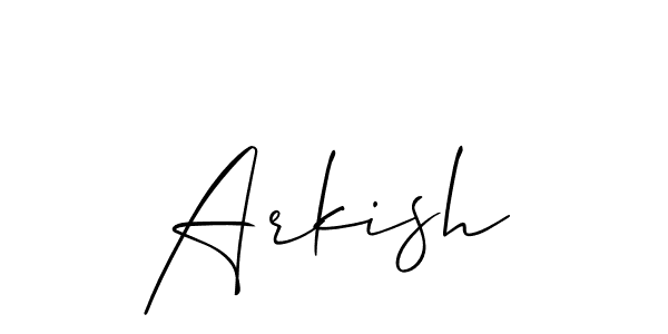 How to Draw Arkish signature style? Allison_Script is a latest design signature styles for name Arkish. Arkish signature style 2 images and pictures png