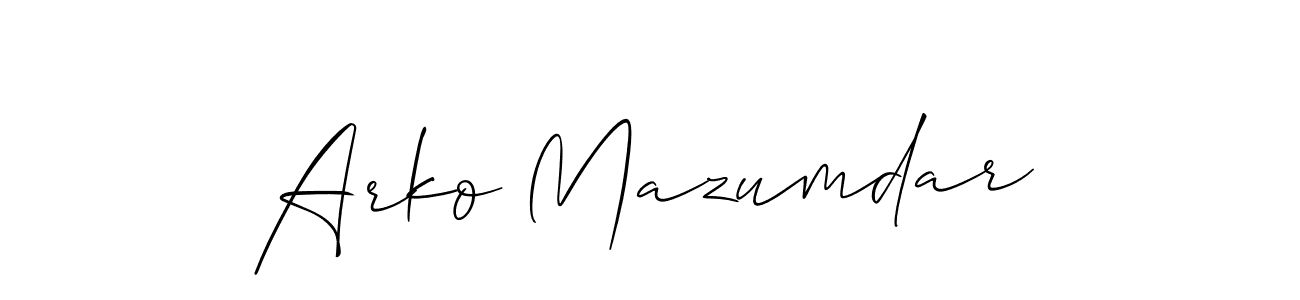 How to make Arko Mazumdar signature? Allison_Script is a professional autograph style. Create handwritten signature for Arko Mazumdar name. Arko Mazumdar signature style 2 images and pictures png