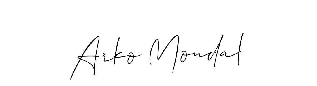 Make a short Arko Mondal signature style. Manage your documents anywhere anytime using Allison_Script. Create and add eSignatures, submit forms, share and send files easily. Arko Mondal signature style 2 images and pictures png