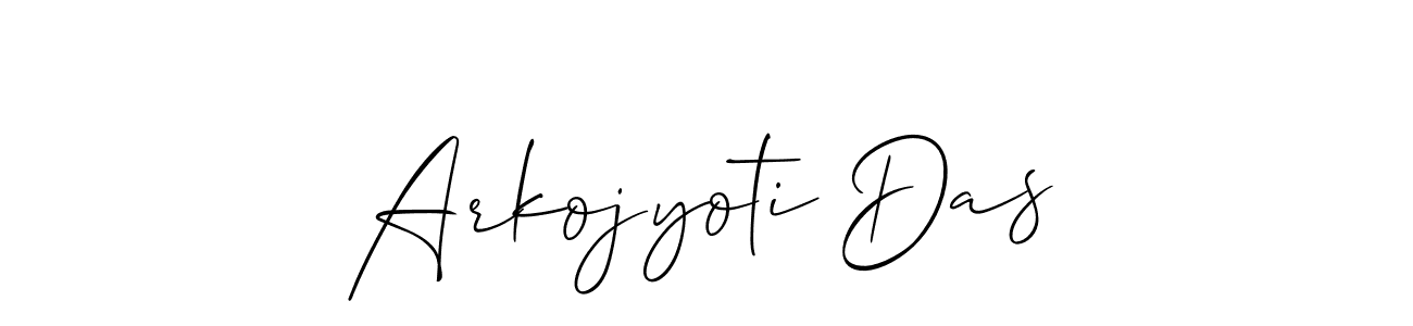 This is the best signature style for the Arkojyoti Das name. Also you like these signature font (Allison_Script). Mix name signature. Arkojyoti Das signature style 2 images and pictures png