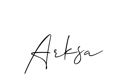 Best and Professional Signature Style for Arksa. Allison_Script Best Signature Style Collection. Arksa signature style 2 images and pictures png