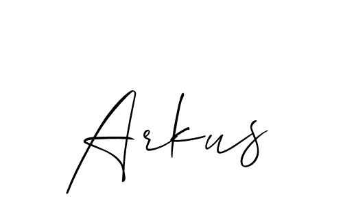 Also You can easily find your signature by using the search form. We will create Arkus name handwritten signature images for you free of cost using Allison_Script sign style. Arkus signature style 2 images and pictures png