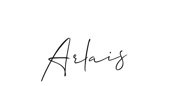 You should practise on your own different ways (Allison_Script) to write your name (Arlais) in signature. don't let someone else do it for you. Arlais signature style 2 images and pictures png