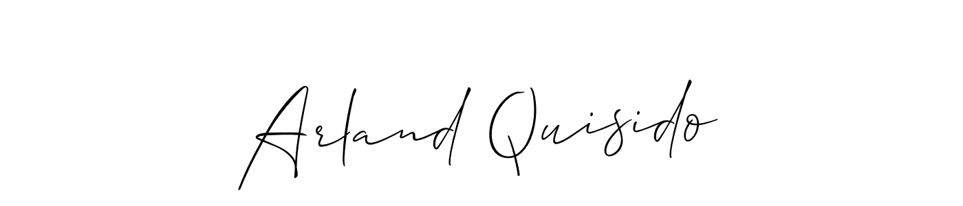 It looks lik you need a new signature style for name Arland Quisido. Design unique handwritten (Allison_Script) signature with our free signature maker in just a few clicks. Arland Quisido signature style 2 images and pictures png