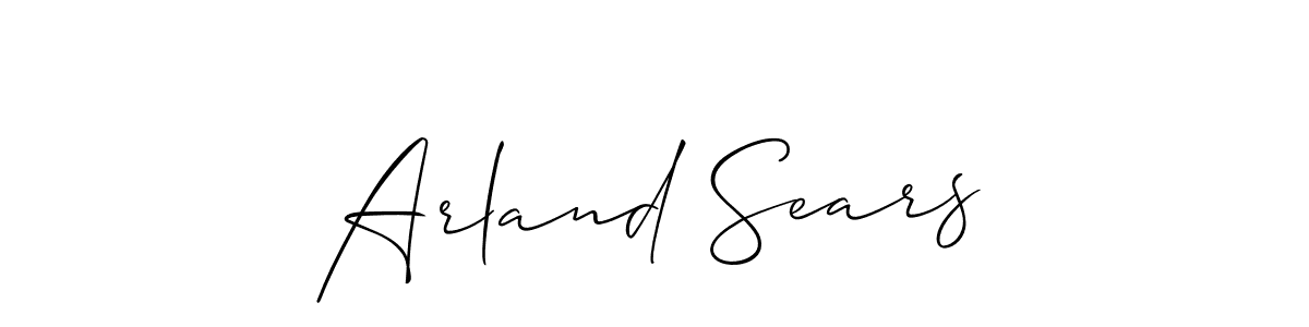 This is the best signature style for the Arland Sears name. Also you like these signature font (Allison_Script). Mix name signature. Arland Sears signature style 2 images and pictures png