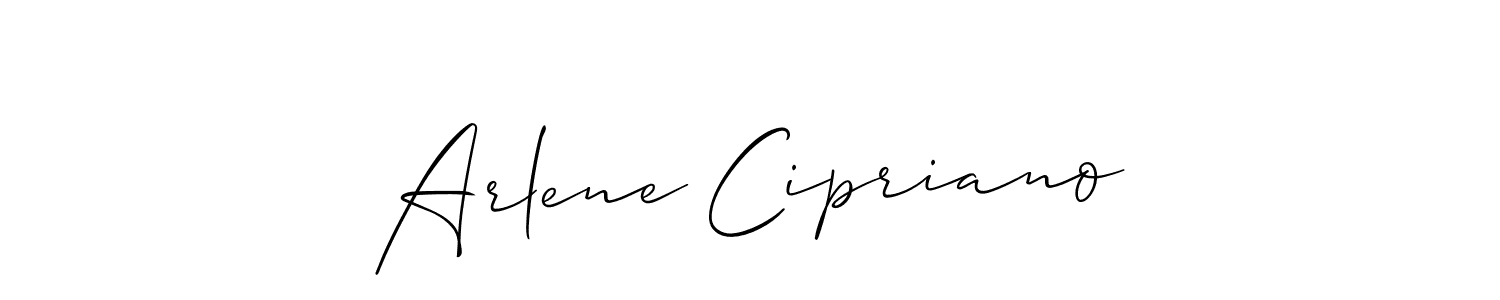 How to make Arlene Cipriano signature? Allison_Script is a professional autograph style. Create handwritten signature for Arlene Cipriano name. Arlene Cipriano signature style 2 images and pictures png