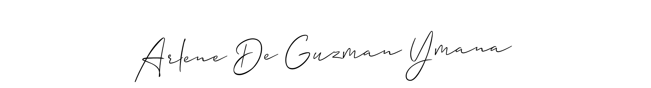 Make a beautiful signature design for name Arlene De Guzman Ymana. With this signature (Allison_Script) style, you can create a handwritten signature for free. Arlene De Guzman Ymana signature style 2 images and pictures png