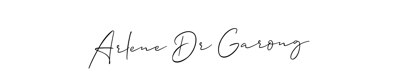 Use a signature maker to create a handwritten signature online. With this signature software, you can design (Allison_Script) your own signature for name Arlene Dr Garong. Arlene Dr Garong signature style 2 images and pictures png