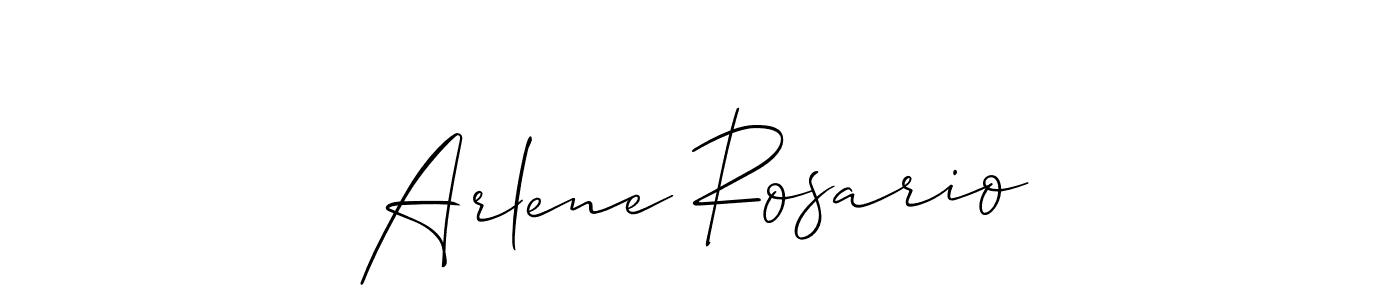 Make a short Arlene Rosario signature style. Manage your documents anywhere anytime using Allison_Script. Create and add eSignatures, submit forms, share and send files easily. Arlene Rosario signature style 2 images and pictures png