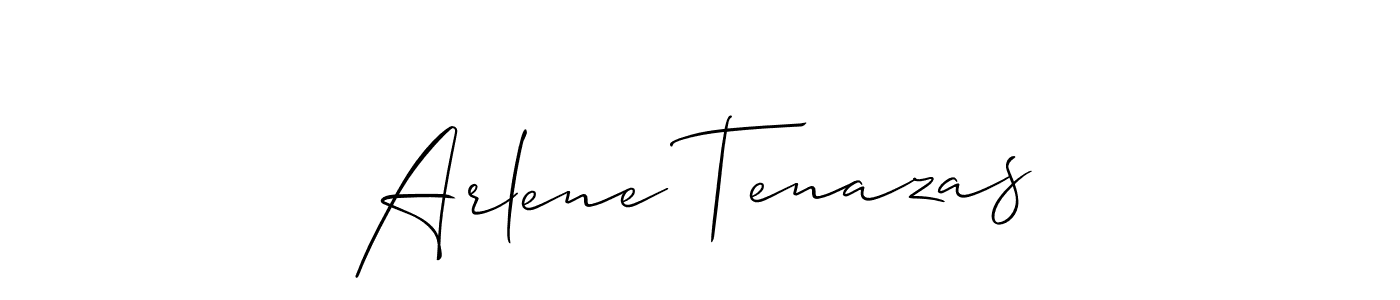 Allison_Script is a professional signature style that is perfect for those who want to add a touch of class to their signature. It is also a great choice for those who want to make their signature more unique. Get Arlene Tenazas name to fancy signature for free. Arlene Tenazas signature style 2 images and pictures png