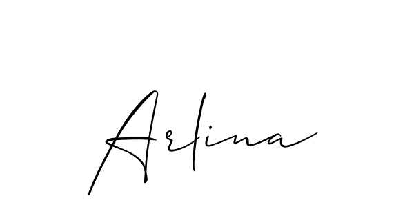 Also we have Arlina name is the best signature style. Create professional handwritten signature collection using Allison_Script autograph style. Arlina signature style 2 images and pictures png