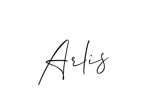Make a beautiful signature design for name Arlis. With this signature (Allison_Script) style, you can create a handwritten signature for free. Arlis signature style 2 images and pictures png